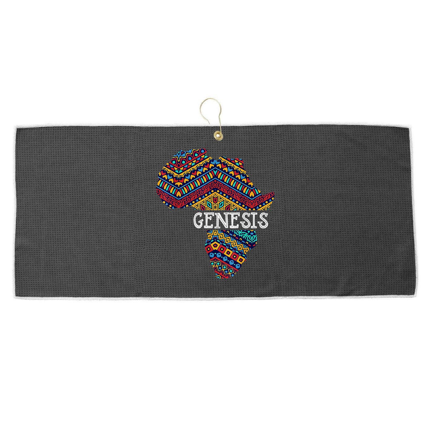 Genesis Black History Afro African Pride Large Microfiber Waffle Golf Towel