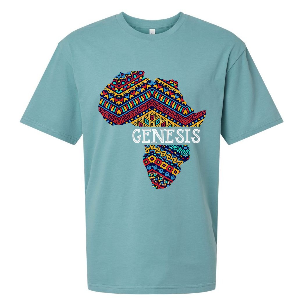 Genesis Black History Afro African Pride Sueded Cloud Jersey T-Shirt