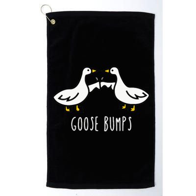 Goose Bumps Humorous Pun Design For Dad Joke Lover Platinum Collection Golf Towel