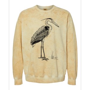 Great Blue Heron Bird Colorblast Crewneck Sweatshirt