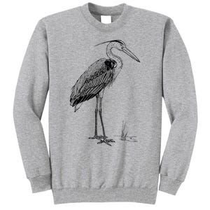 Great Blue Heron Bird Tall Sweatshirt