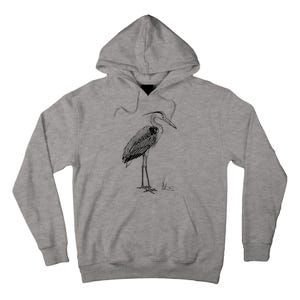 Great Blue Heron Bird Tall Hoodie