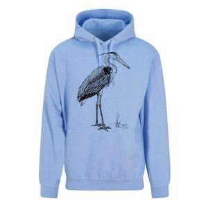 Great Blue Heron Bird Unisex Surf Hoodie