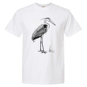 Great Blue Heron Bird Garment-Dyed Heavyweight T-Shirt