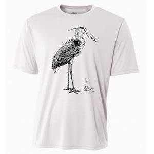 Great Blue Heron Bird Cooling Performance Crew T-Shirt