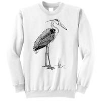 Great Blue Heron Bird Sweatshirt