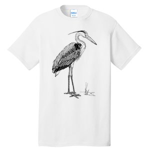 Great Blue Heron Bird Tall T-Shirt