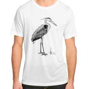 Great Blue Heron Bird Adult ChromaSoft Performance T-Shirt