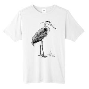 Great Blue Heron Bird Tall Fusion ChromaSoft Performance T-Shirt