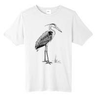 Great Blue Heron Bird Tall Fusion ChromaSoft Performance T-Shirt