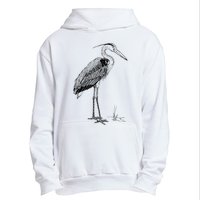 Great Blue Heron Bird Urban Pullover Hoodie