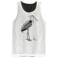 Great Blue Heron Bird Mesh Reversible Basketball Jersey Tank