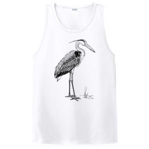 Great Blue Heron Bird PosiCharge Competitor Tank