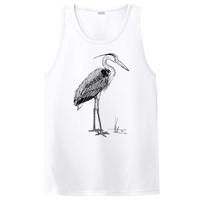 Great Blue Heron Bird PosiCharge Competitor Tank