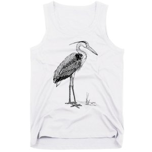 Great Blue Heron Bird Tank Top