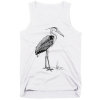 Great Blue Heron Bird Tank Top