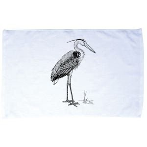 Great Blue Heron Bird Microfiber Hand Towel