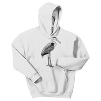 Great Blue Heron Bird Kids Hoodie