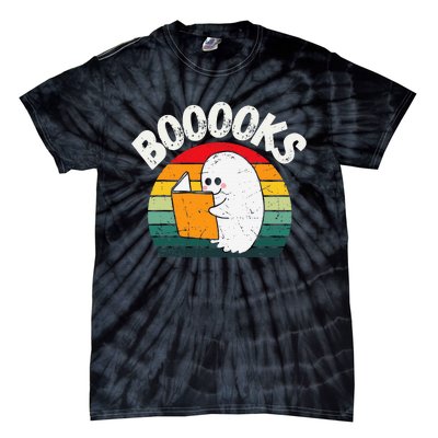 Ghost Booooks Halloween Boo Teacher And Kids Reading Books Tie-Dye T-Shirt