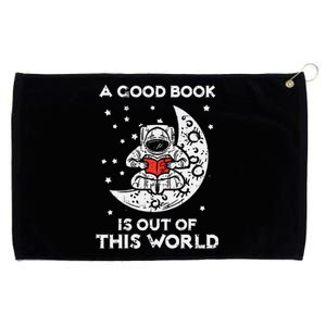 Good Book Is Out Of This World Astronaut Moon Space Bookworm Grommeted Golf Towel