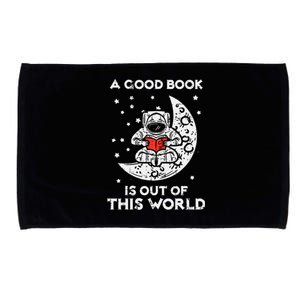 Good Book Is Out Of This World Astronaut Moon Space Bookworm Microfiber Hand Towel