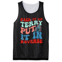 Groovy Back It Up Terry Put It In Reverse 4th Of July Funny Mesh Reversible Basketball Jersey Tank