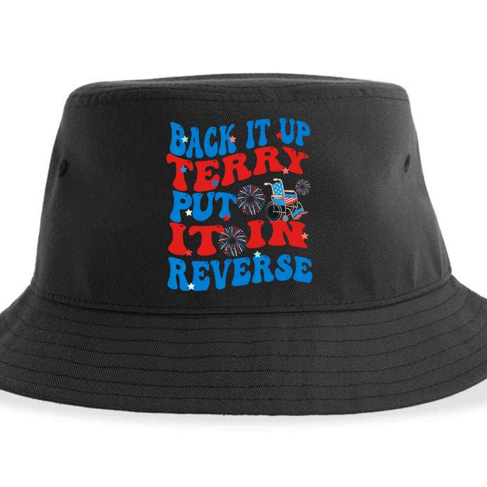 Groovy Back It Up Terry Put It In Reverse 4th Of July Funny Sustainable Bucket Hat