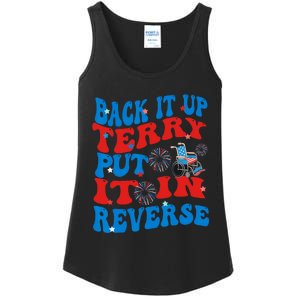 Groovy Back It Up Terry Put It In Reverse 4th Of July Funny Ladies Essential Tank