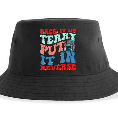 Groovy Back It Up Terry Put It In Reverse 4th Of July Funny Sustainable Bucket Hat