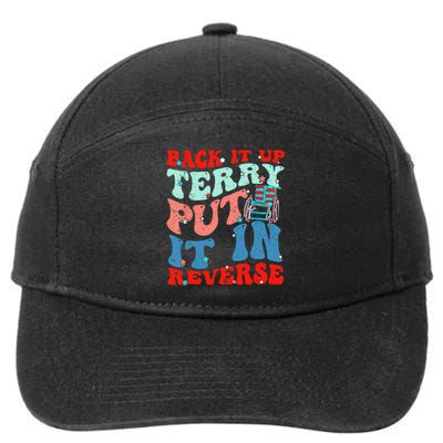 Groovy Back It Up Terry Put It In Reverse 4th Of July Funny 7-Panel Snapback Hat