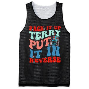 Groovy Back It Up Terry Put It In Reverse 4th Of July Funny Mesh Reversible Basketball Jersey Tank