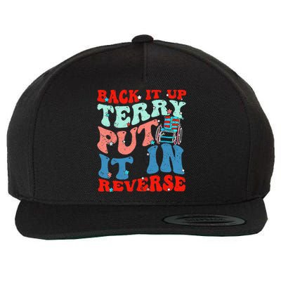 Groovy Back It Up Terry Put It In Reverse 4th Of July Funny Wool Snapback Cap