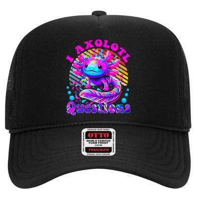 Girl & Boy I Ask Axolotl Questions, Funny I Axolotl Question Tank Top Trucker Hat