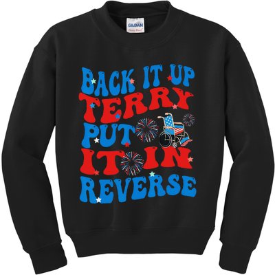 Groovy Back It Up Terry Put It In Reverse 4th Of July Funny Kids Sweatshirt