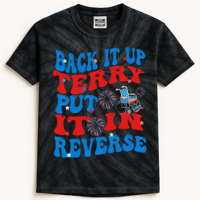 Groovy Back It Up Terry Put It In Reverse 4th Of July Funny Kids Tie-Dye T-Shirt