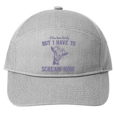 Goat But I Have To Scream Now Retro 90s 7-Panel Snapback Hat