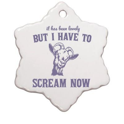 Goat But I Have To Scream Now Retro 90s Ceramic Star Ornament