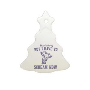 Goat But I Have To Scream Now Retro 90s Ceramic Tree Ornament