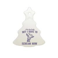 Goat But I Have To Scream Now Retro 90s Ceramic Tree Ornament