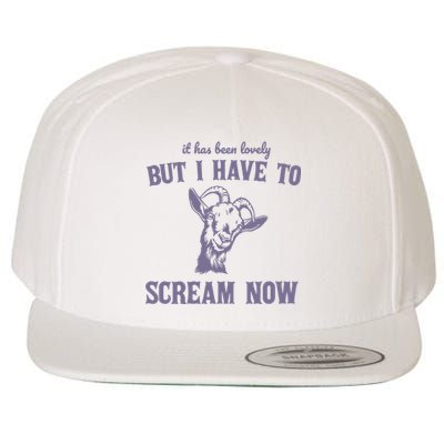 Goat But I Have To Scream Now Retro 90s Wool Snapback Cap