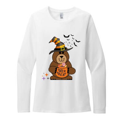 Good Behavior Is Always A Treat Halloween Themed Womens CVC Long Sleeve Shirt