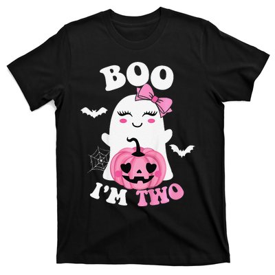 Ghost Boo IM Two Yr 2nd Birthday Halloween Groovy T-Shirt