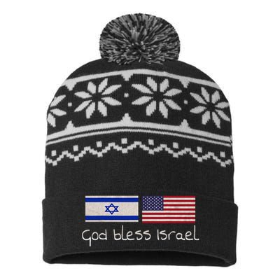 God bless Israel USA-Made Snowflake Beanie