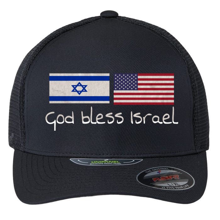 God Bless Israel Flexfit Unipanel Trucker Cap