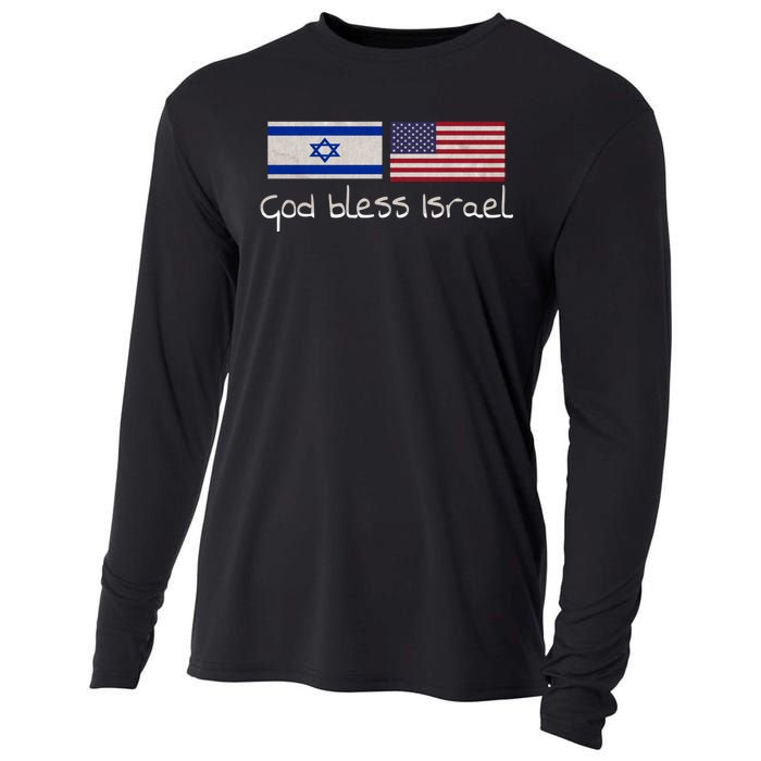 God Bless Israel Cooling Performance Long Sleeve Crew