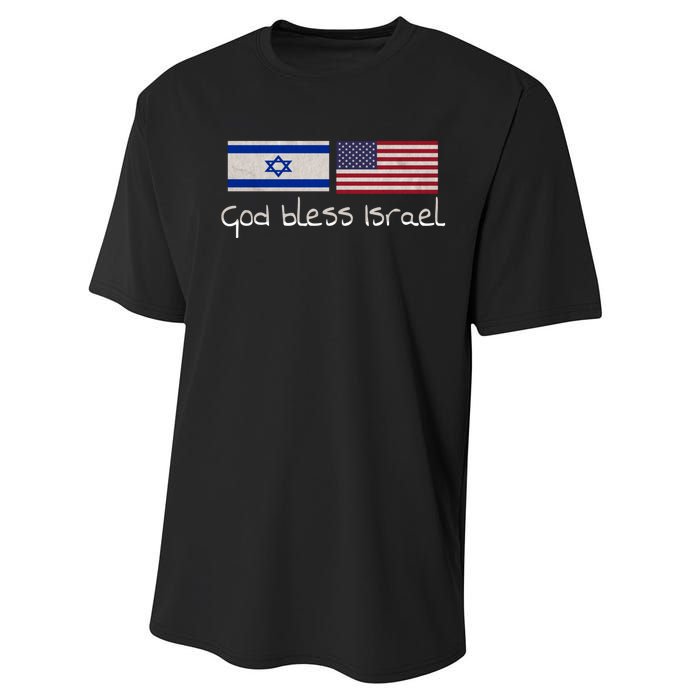 God Bless Israel Performance Sprint T-Shirt