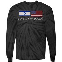 God Bless Israel Tie-Dye Long Sleeve Shirt