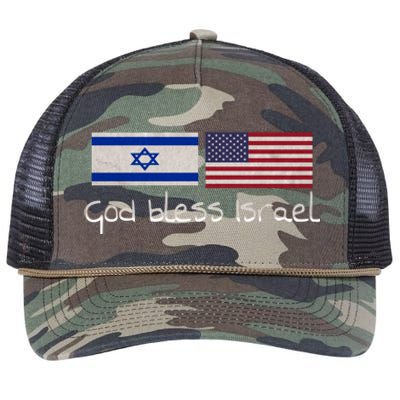 God Bless Israel Retro Rope Trucker Hat Cap