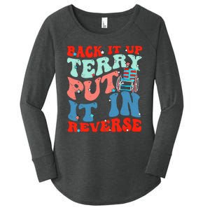 Groovy Back It Up Terry Put It In Reverse 4th Of July Funny Women's Perfect Tri Tunic Long Sleeve Shirt