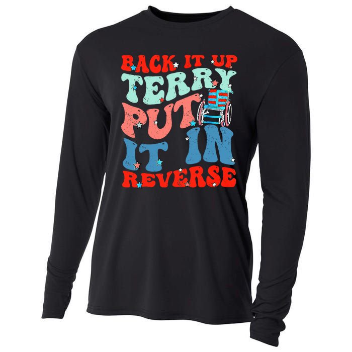 Groovy Back It Up Terry Put It In Reverse 4th Of July Funny Cooling Performance Long Sleeve Crew